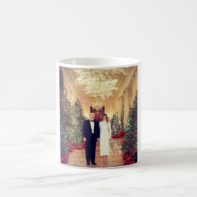 White House Christmas President Donald Trump  Coffee Mug (Center)