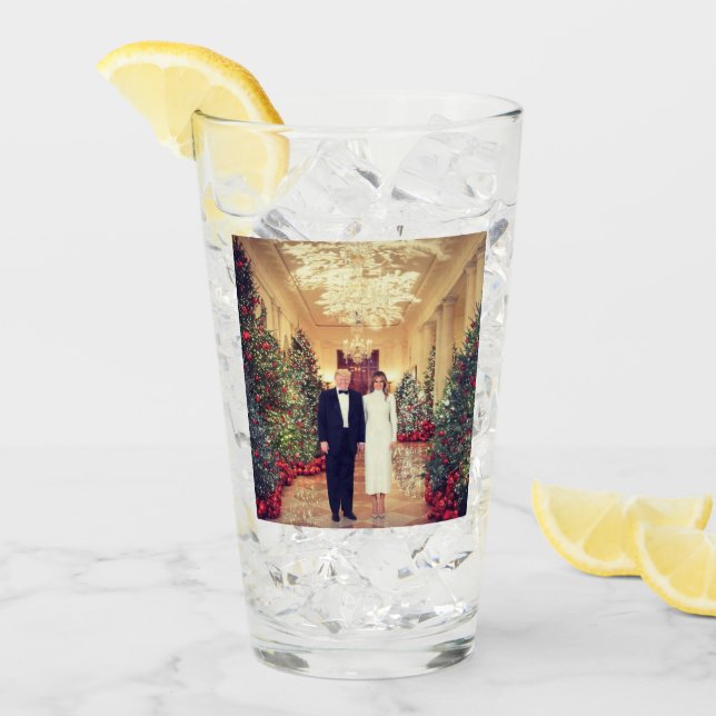 White House Christmas President Donald Trump  Glass (Front Ice)
