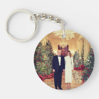 White House Christmas President Donald Trump Keychain