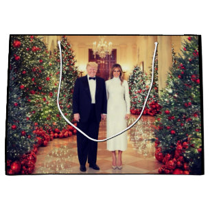White House Christmas President Donald Trump  Large Gift Bag