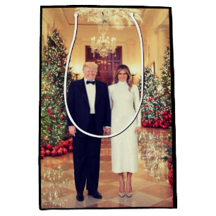 White House Christmas President Donald Trump  Medium Gift Bag