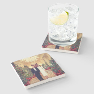 White House Christmas President Donald Trump Stone Coaster