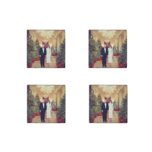 White House Christmas President Donald Trump  Stone Magnet