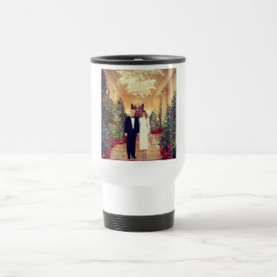 White House Christmas President Donald Trump  Travel Mug