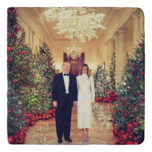 White House Christmas President Donald Trump  Trivet