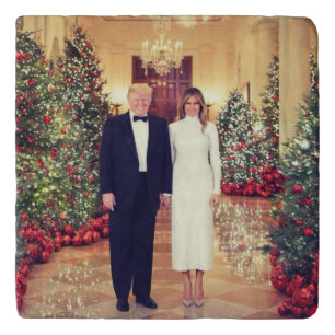White House Christmas President Donald Trump  Trivet