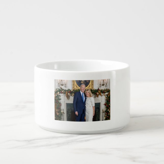 White House Christmas President Joe Biden Photo Bowl (Center)
