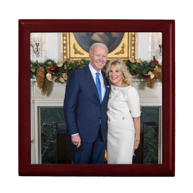 White House Christmas President Joe Biden Photo Gift Box (Front)