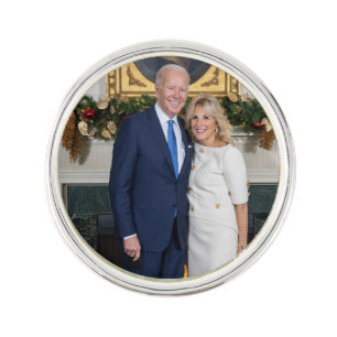 White House Christmas President Joe Biden Photo Lapel Pin