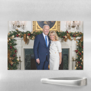 White House Christmas President Joe Biden Photo Magnetic Dry Erase Sheet