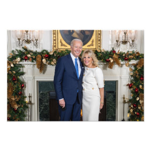 White House Christmas President Joe Biden Photo Print