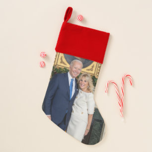 White House Christmas President Joe Biden Photo Stocking