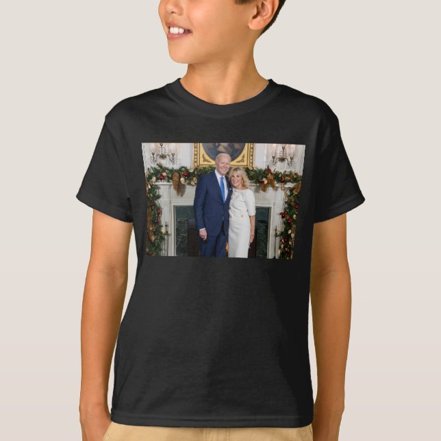 White House Christmas President Joe Biden Photo T-Shirt (Front)