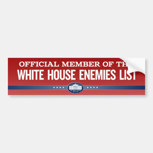 White House Enemies List Member Stickers