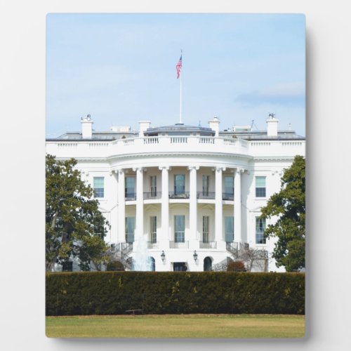 White House From The Lawn Plaque
