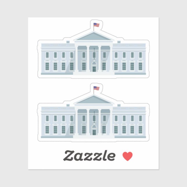 White House in America Designer Sticker (Sheet)