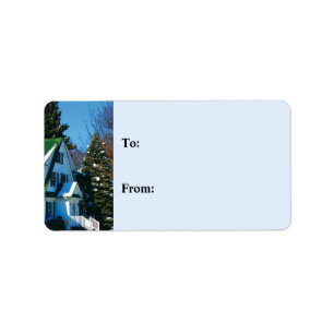 White House in Winter Label