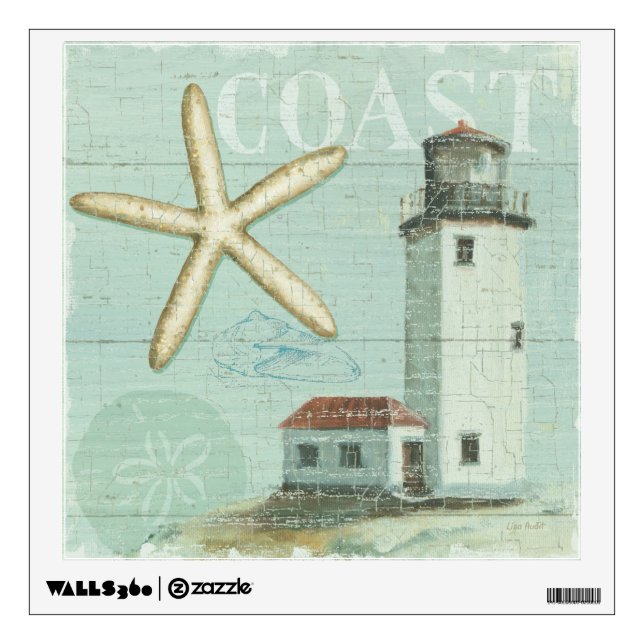 White House on the Beach Wall Sticker (Front)