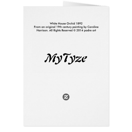 White House Orchid 1892 (Back)