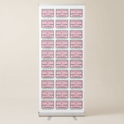 White House Pink Slip Election Selfie Background Retractable Banner