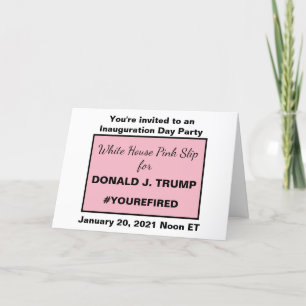 White House Pink Slip Ides of Trump Downloadable Invitation