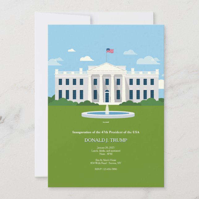 White House Presidential Inaugural Party Invitation (Front)