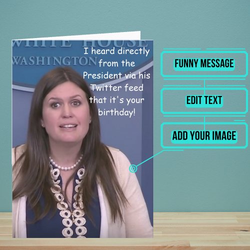 White House Press Secretary Funny Birthday Card