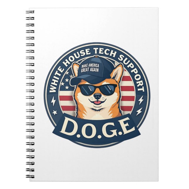 White House Tech Support Doge  Notebook (Front)