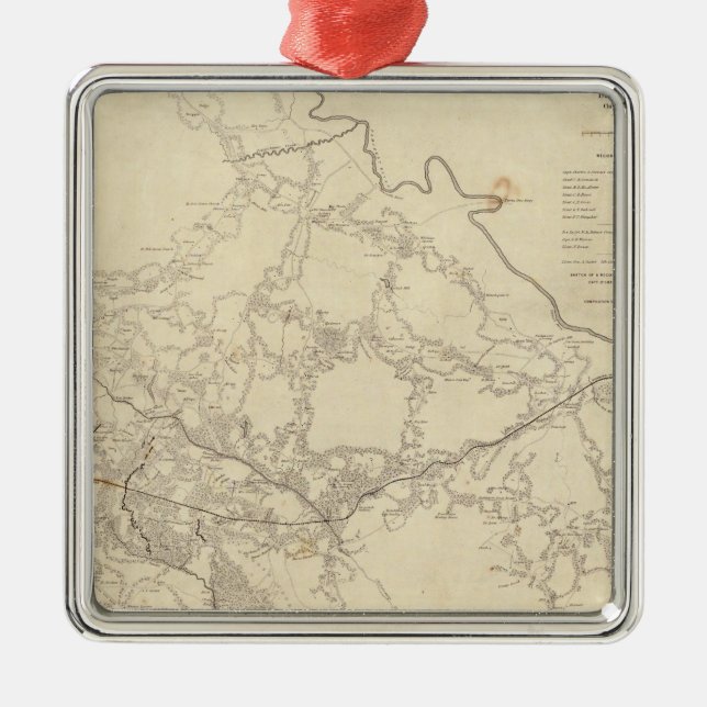 White House to Harrisons Landing Metal Ornament (Front)