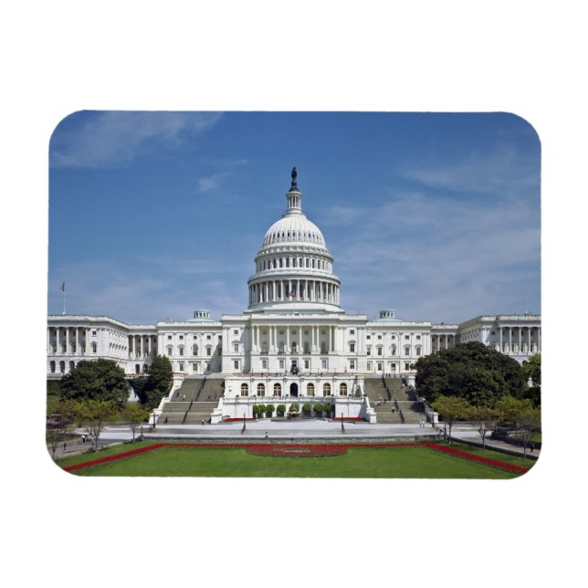White House US Capitol Building Washington DC Magnet (Horizontal)