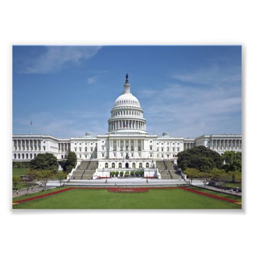 White House US Capitol Building Washington DC Photo Print