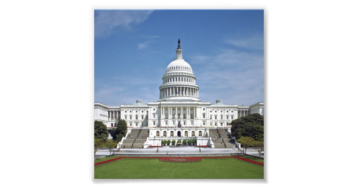 White House US Capitol Building Washington DC Photo Print ...