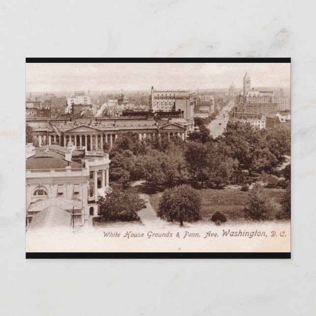White House, Washington DC 1907 Vintage Postcard (Front)