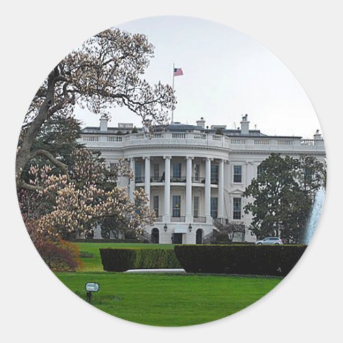 White House Washington DC Classic Round Sticker