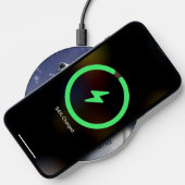 White Howling Wolf Personalized Wireless Charger (Phone)