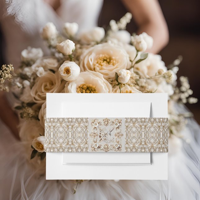 White Hummingbird Invitation Belly Band (Creator Uploaded)