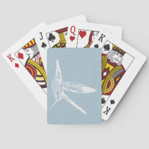 White Hummingbird Poker Cards