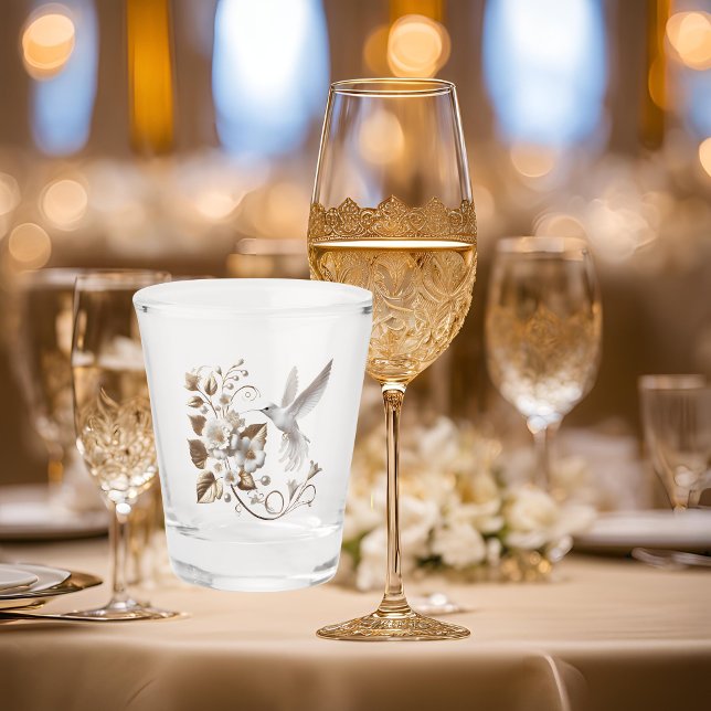 White Hummingbird Shot Glass (Creator Uploaded)