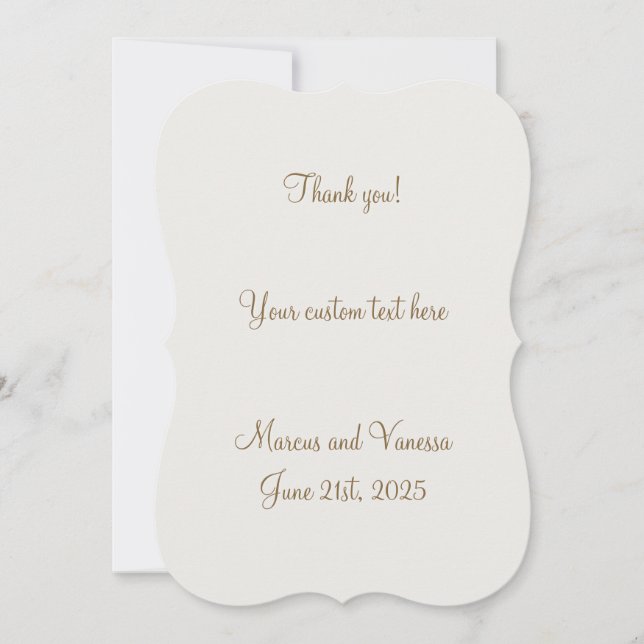 White Hummingbird Thank You Card (Front)