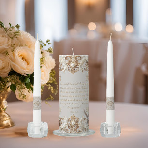 White Hummingbird Unity Candle Set