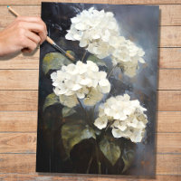 White Hydrangea 1 Decoupage Paper