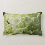 White Hydrangea Blossoms Lumbar Pillow