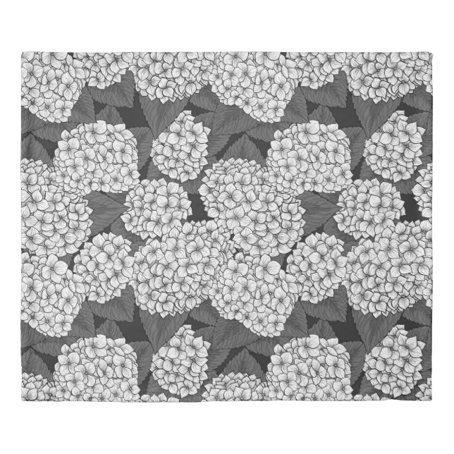White hydrangea duvet cover (Front)