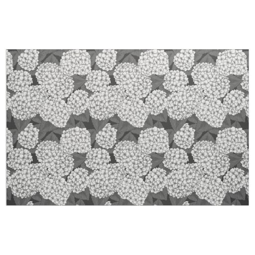 White hydrangea fabric