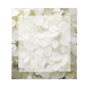 White Hydrangea Floral Notepad