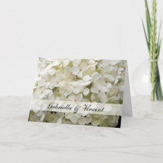White Hydrangea Floral Wedding Invitation