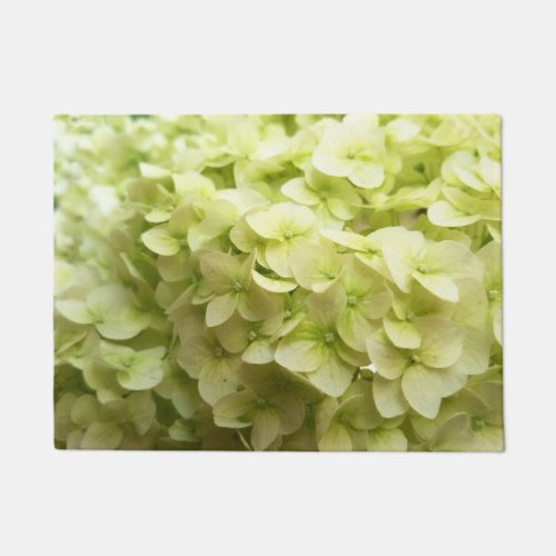 White Hydrangea flower background Doormat