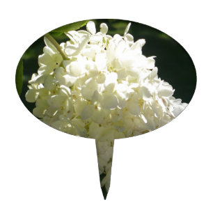 White Hydrangea Flower Cluster Cake Topper