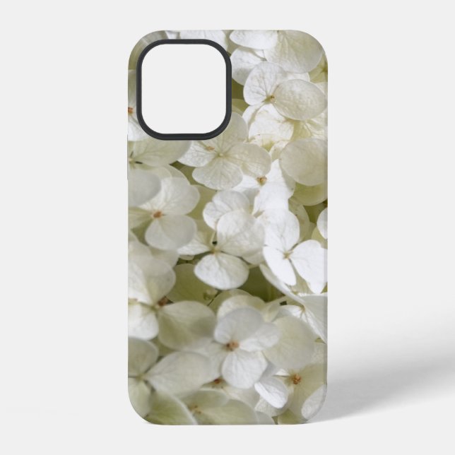 White Hydrangea Flowers Iphone Case (Back)