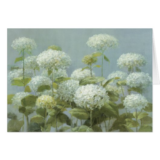 White Hydrangea Garden Cards (Front Horizontal)